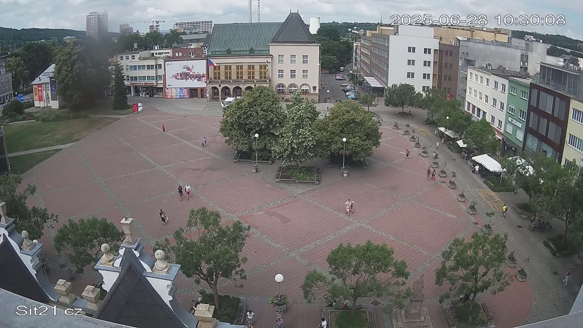 Zlin, Námestí Míru (Peace Square) Live Cam - Zlin 1, Zlin, Czechia
