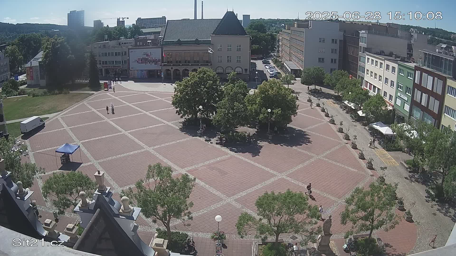 Zlin, Námestí Míru (Peace Square) Live Cam - Zlin 1, Zlin, Czechia