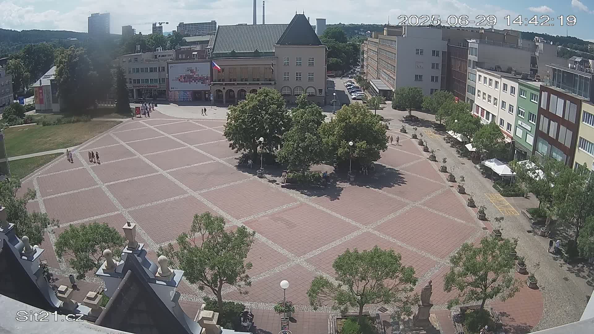 Zlin, Námestí Míru (Peace Square) Live Cam - Zlin 1, Zlin, Czechia