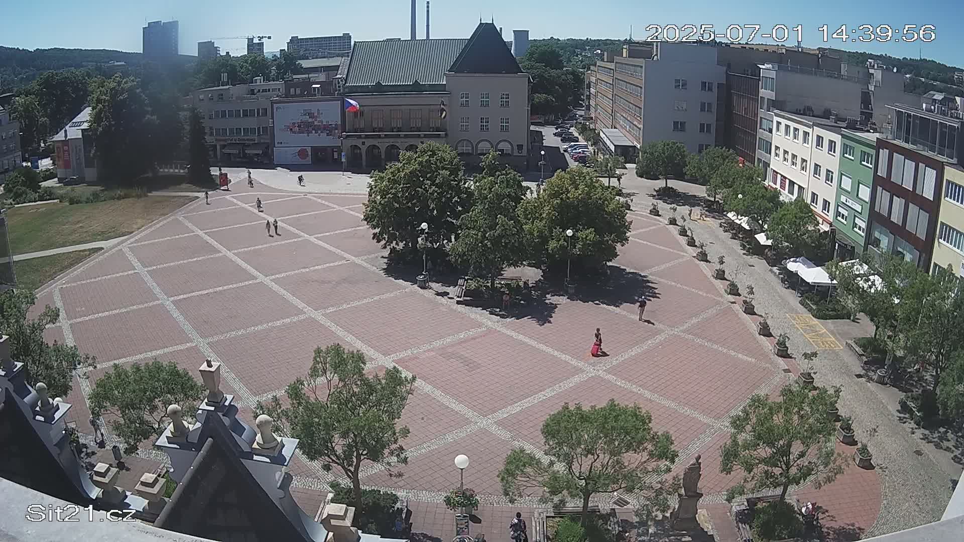 Zlin, Námestí Míru (Peace Square) Live Cam - Zlin 1, Zlin, Czechia