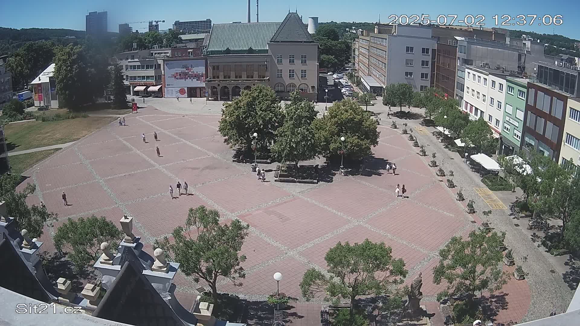 Zlin, Námestí Míru (Peace Square) Live Cam - Zlin 1, Zlin, Czechia