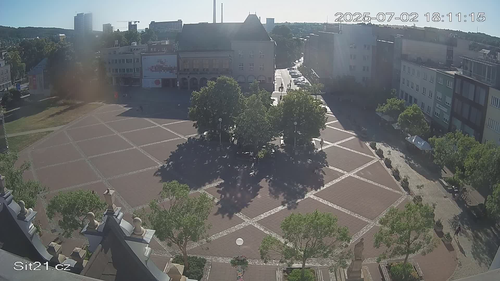 Zlin, Námestí Míru (Peace Square) Live Cam - Zlin 1, Zlin, Czechia