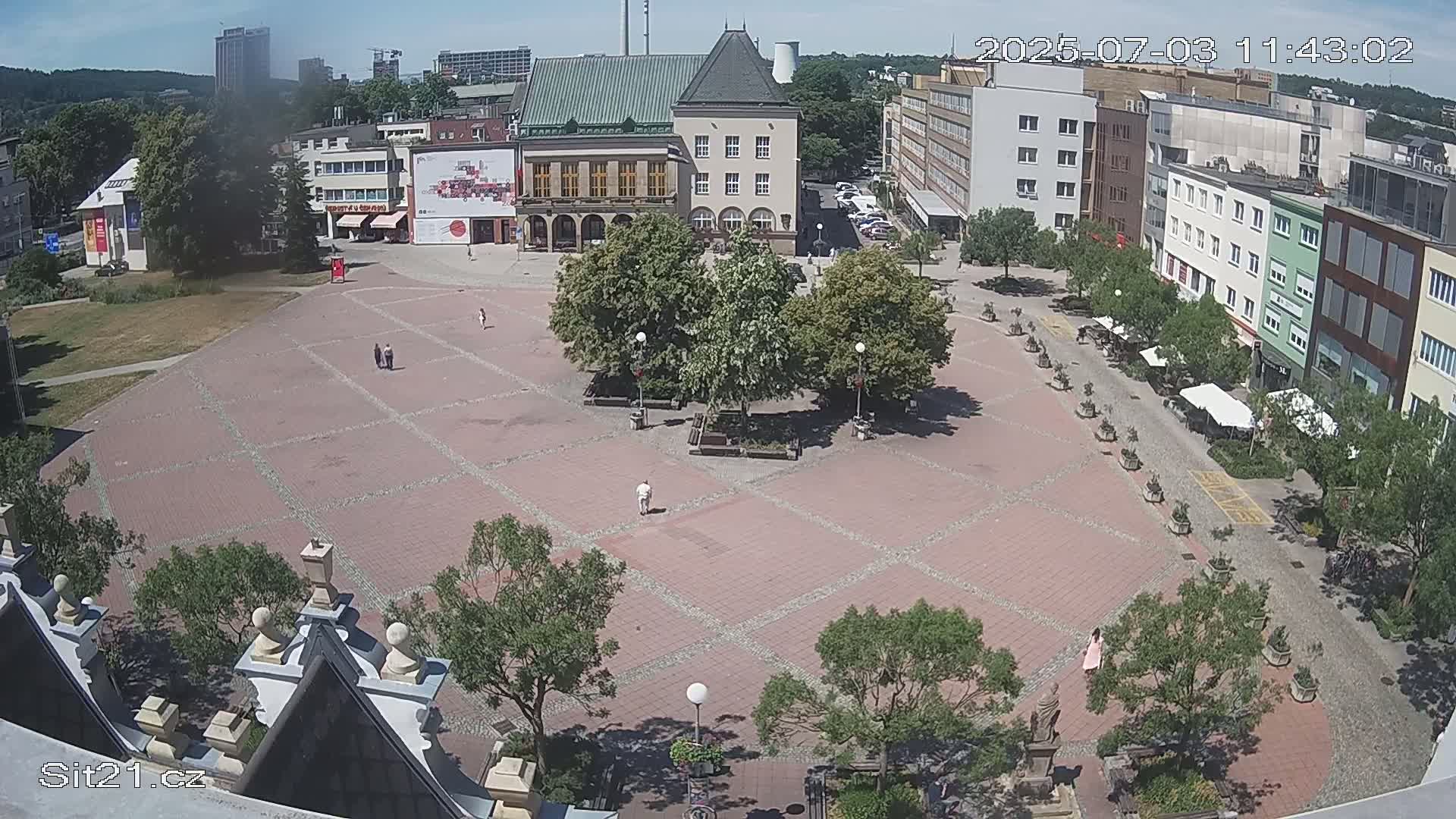 Zlin, Námestí Míru (Peace Square) Live Cam - Zlin 1, Zlin, Czechia