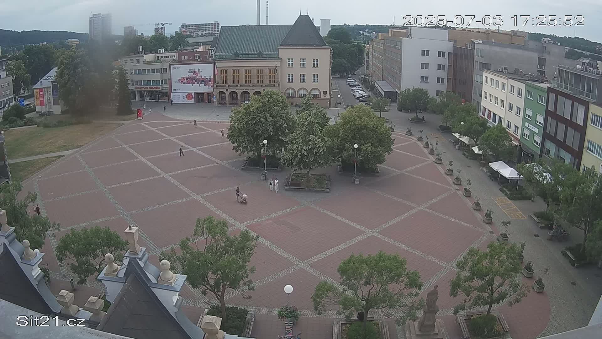 Zlin, Námestí Míru (Peace Square) Live Cam - Zlin 1, Zlin, Czechia