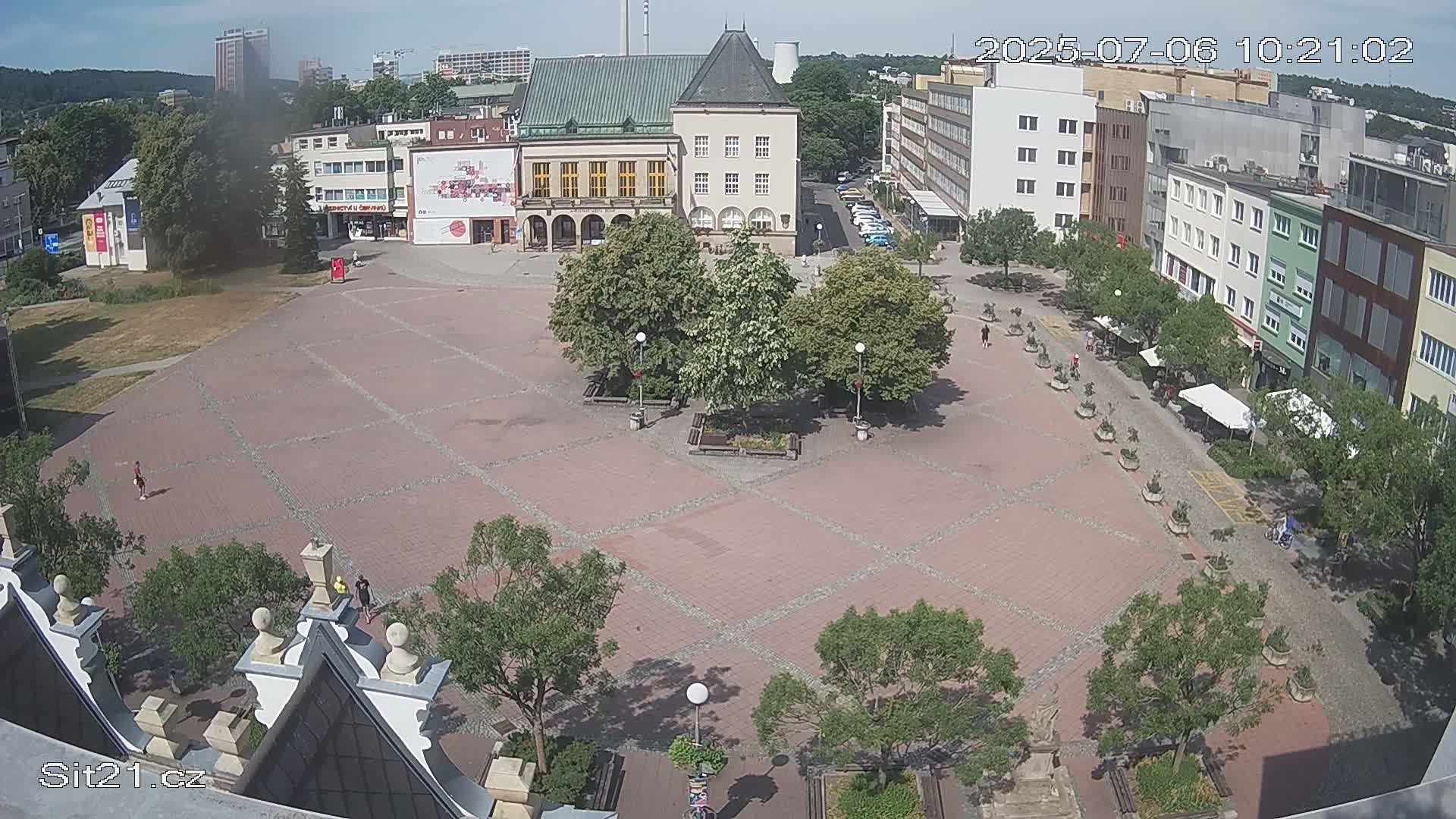 Zlin, Námestí Míru (Peace Square) Live Cam - Zlin 1, Zlin, Czechia