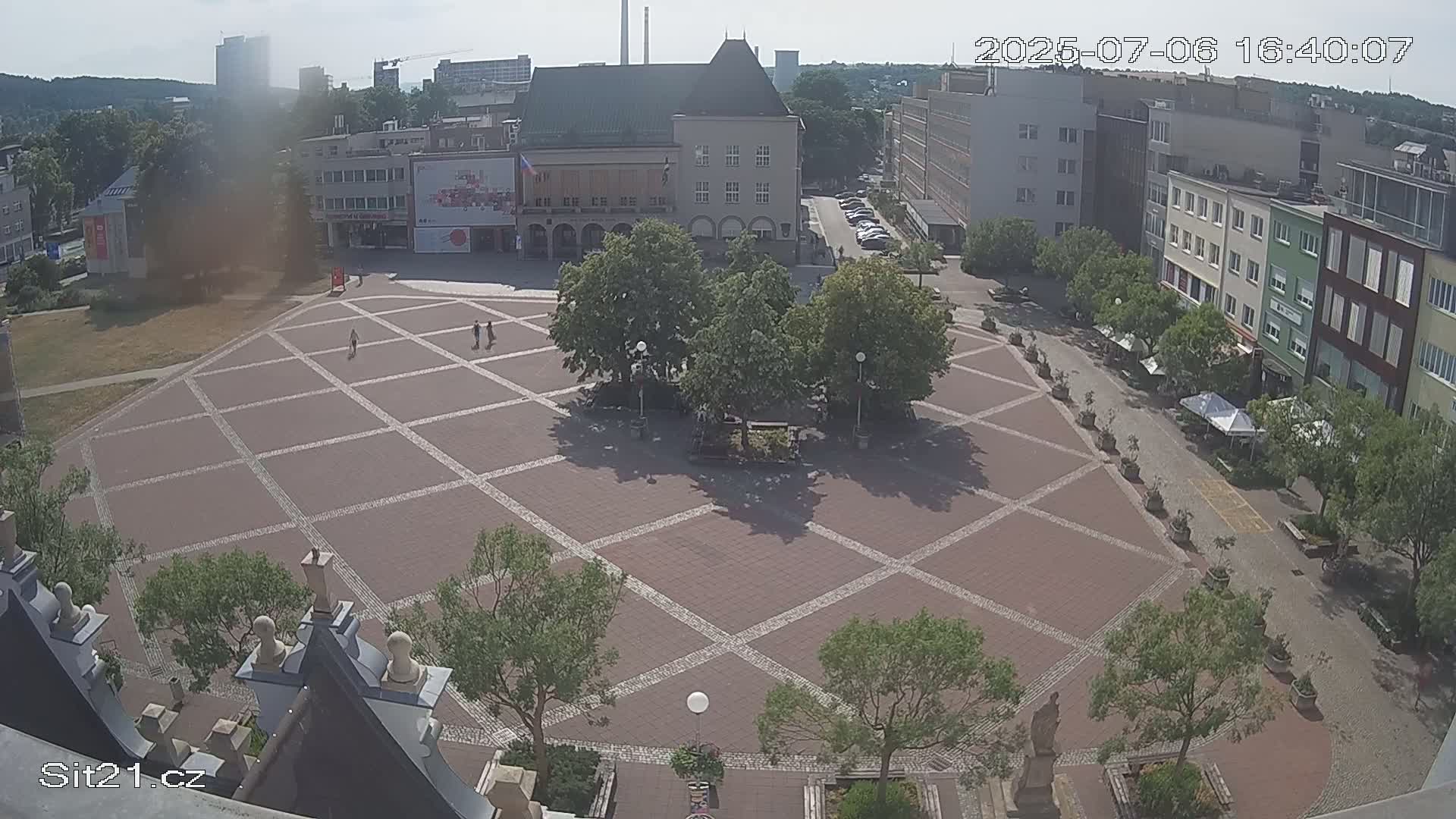 Zlin, Námestí Míru (Peace Square) Live Cam - Zlin 1, Zlin, Czechia