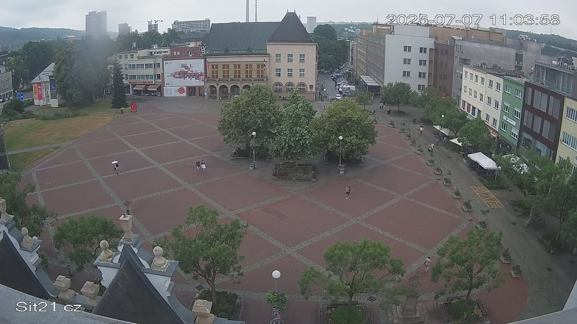 Zlin, Námestí Míru (Peace Square) Live Cam - Zlin 1, Zlin, Czechia