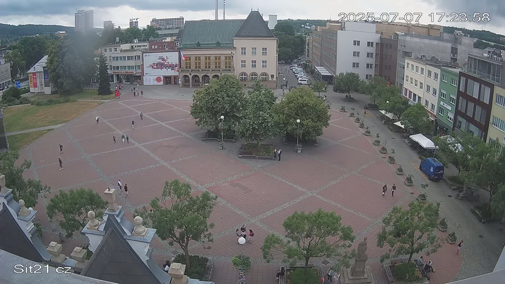 Zlin, Námestí Míru (Peace Square) Live Cam - Zlin 1, Zlin, Czechia