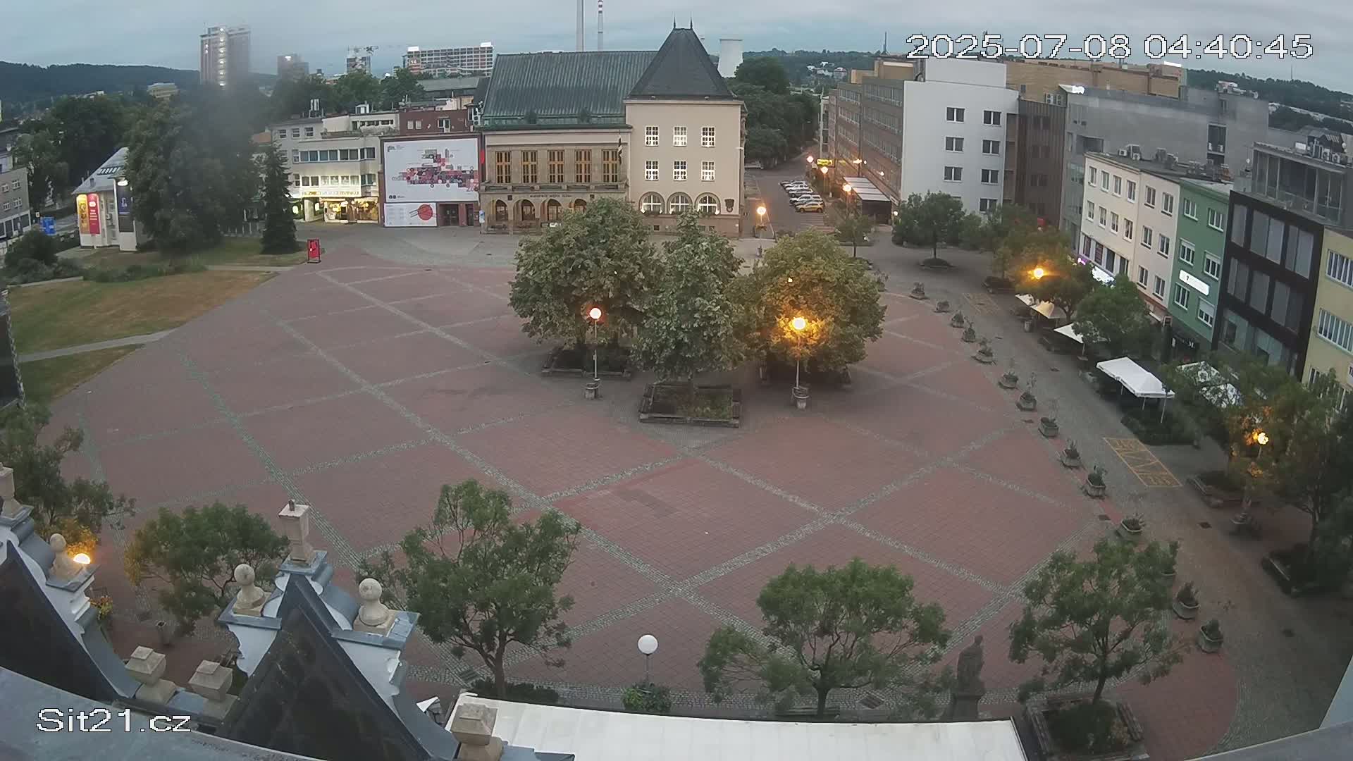 Zlin, Námestí Míru (Peace Square) Live Cam - Zlin 1, Zlin, Czechia