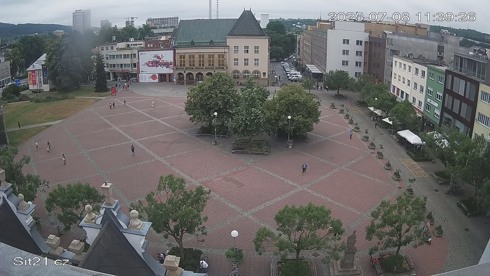 Zlin, Námestí Míru (Peace Square) Live Cam - Zlin 1, Zlin, Czechia
