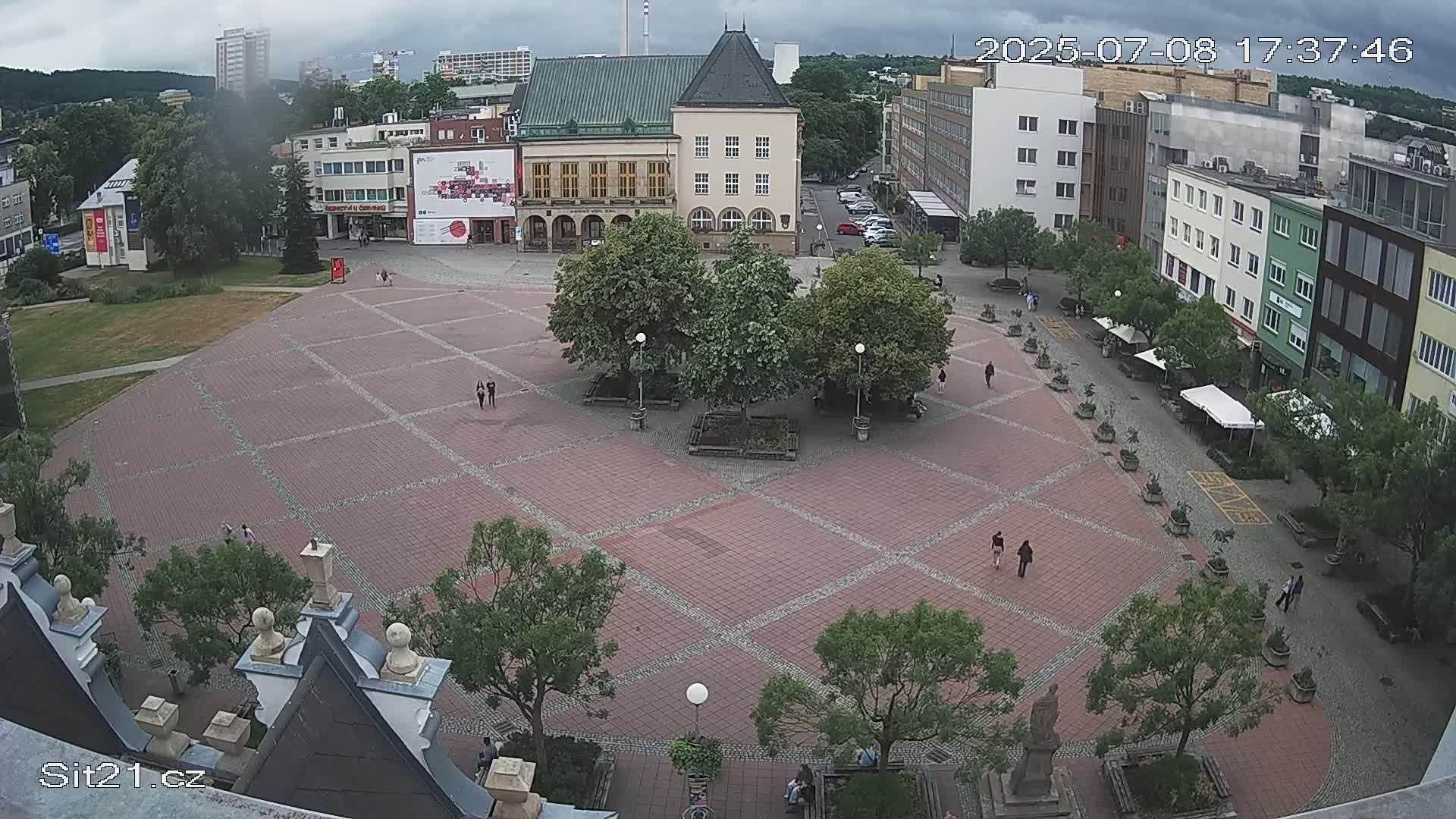 Zlin, Námestí Míru (Peace Square) Live Cam - Zlin 1, Zlin, Czechia
