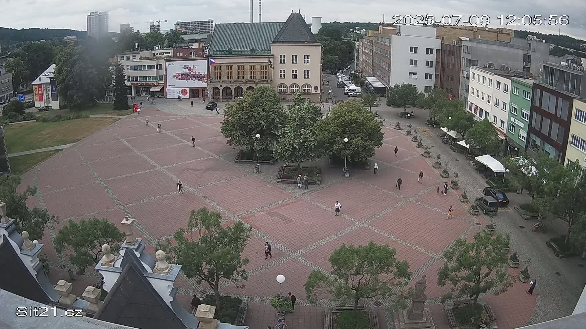 Zlin, Námestí Míru (Peace Square) Live Cam - Zlin 1, Zlin, Czechia