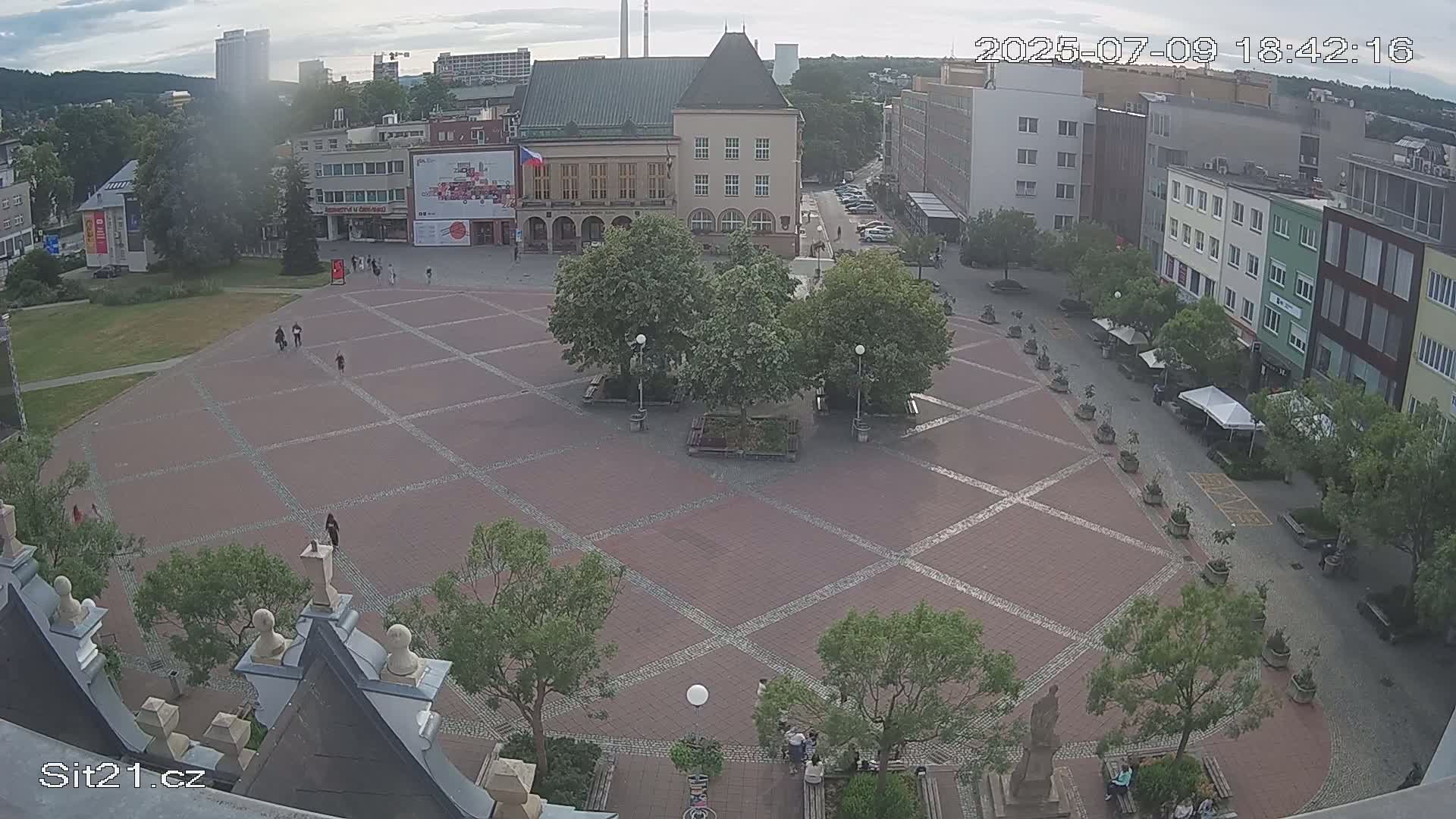 Zlin, Námestí Míru (Peace Square) Live Cam - Zlin 1, Zlin, Czechia