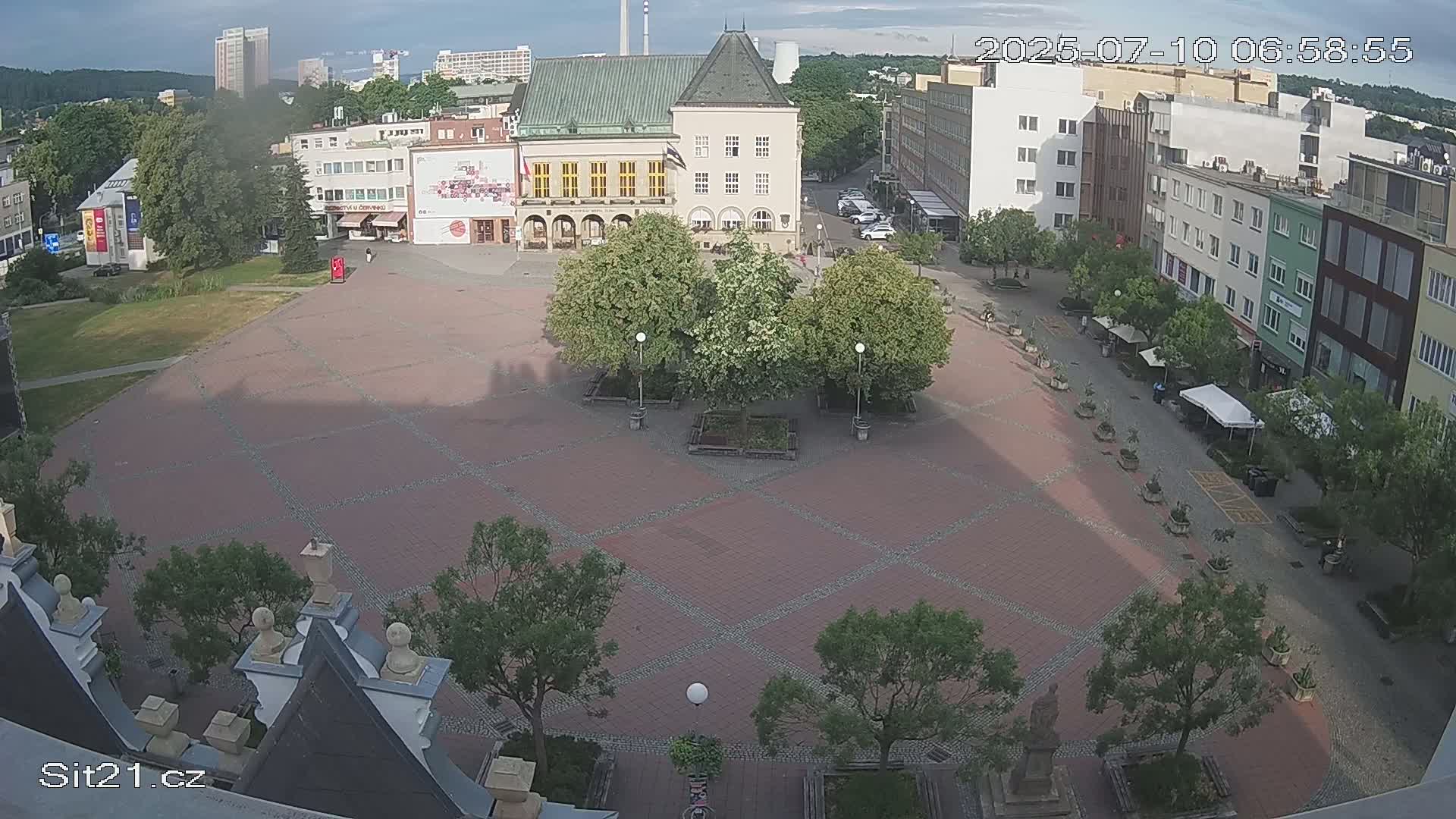 Zlin, Námestí Míru (Peace Square) Live Cam - Zlin 1, Zlin, Czechia