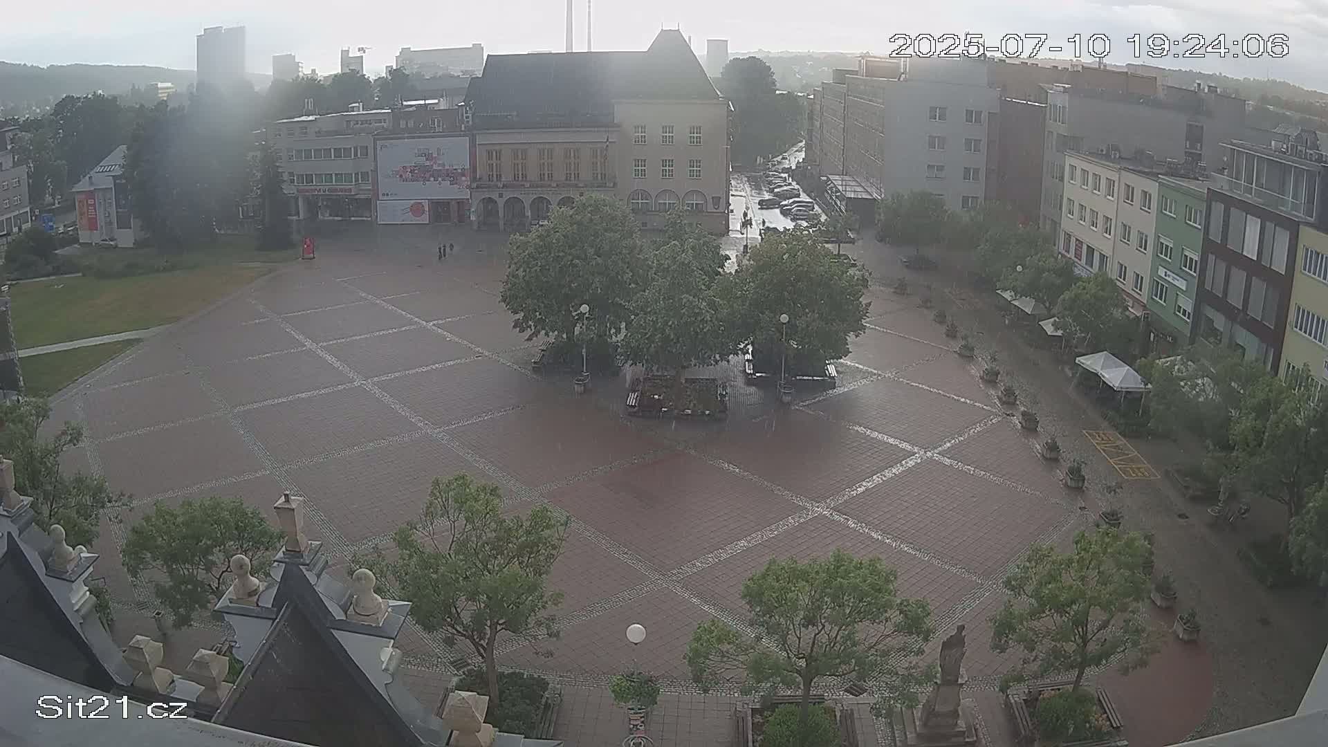 Zlin, Námestí Míru (Peace Square) Live Cam - Zlin 1, Zlin, Czechia