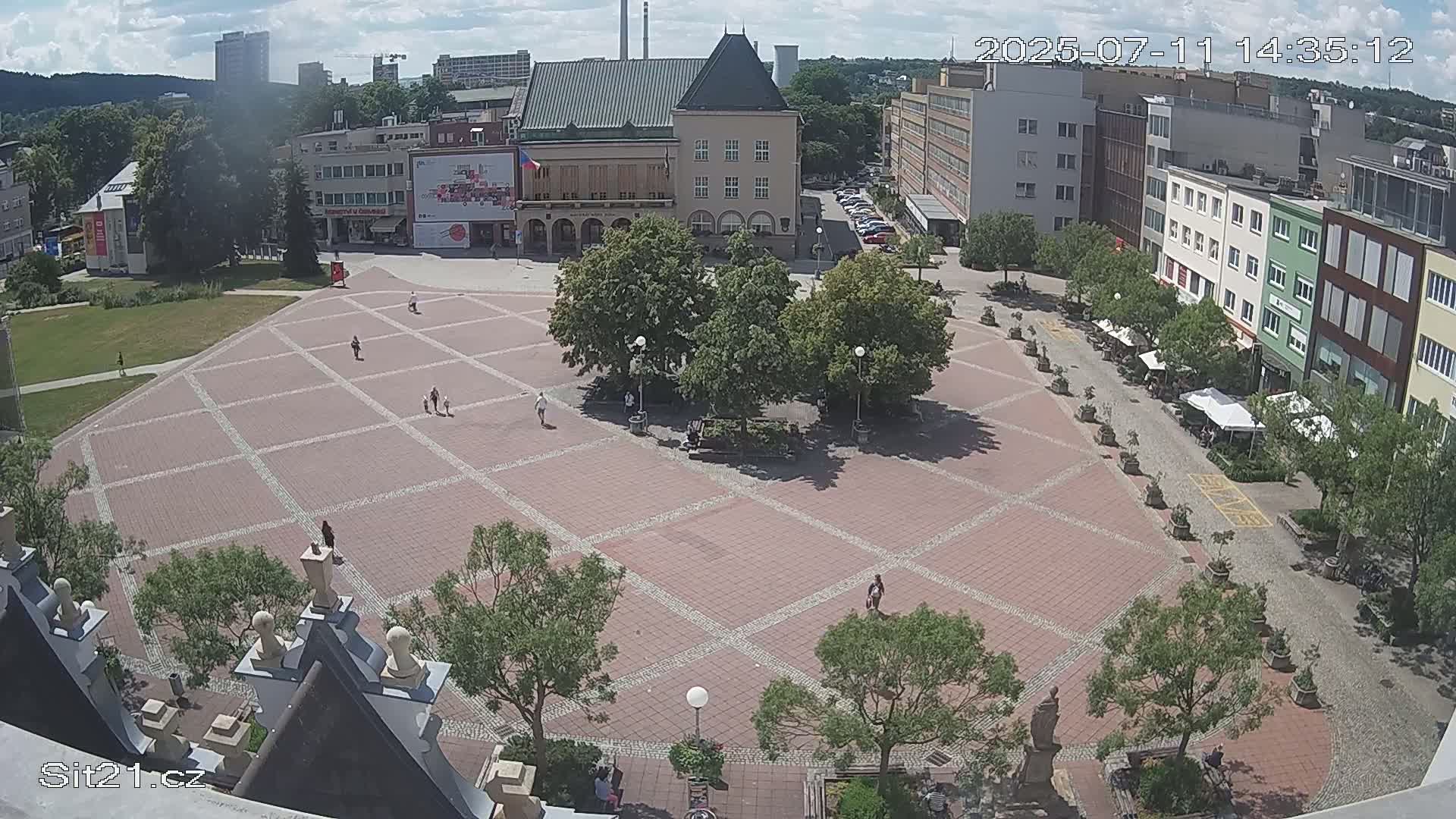 Zlin, Námestí Míru (Peace Square) Live Cam - Zlin 1, Zlin, Czechia