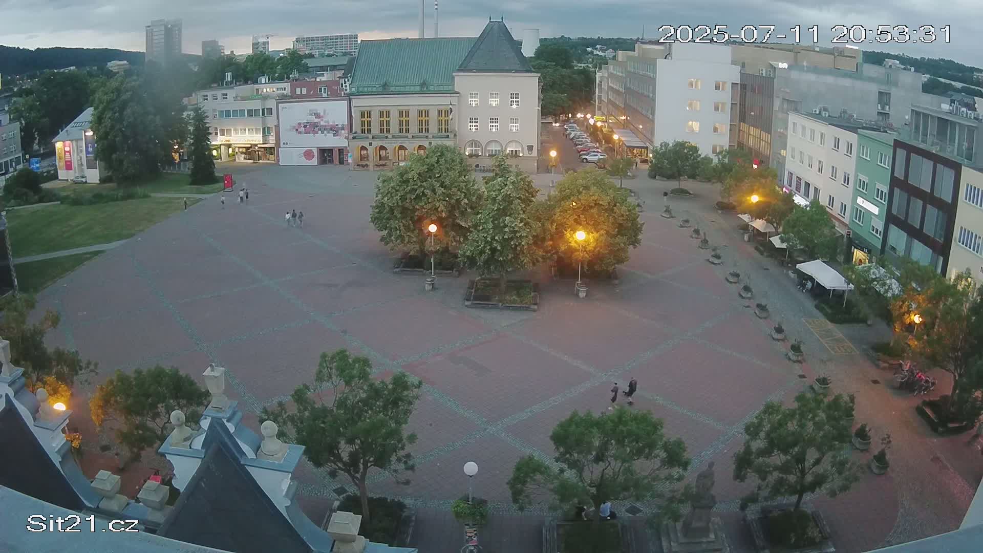 Zlin, Námestí Míru (Peace Square) Live Cam - Zlin 1, Zlin, Czechia