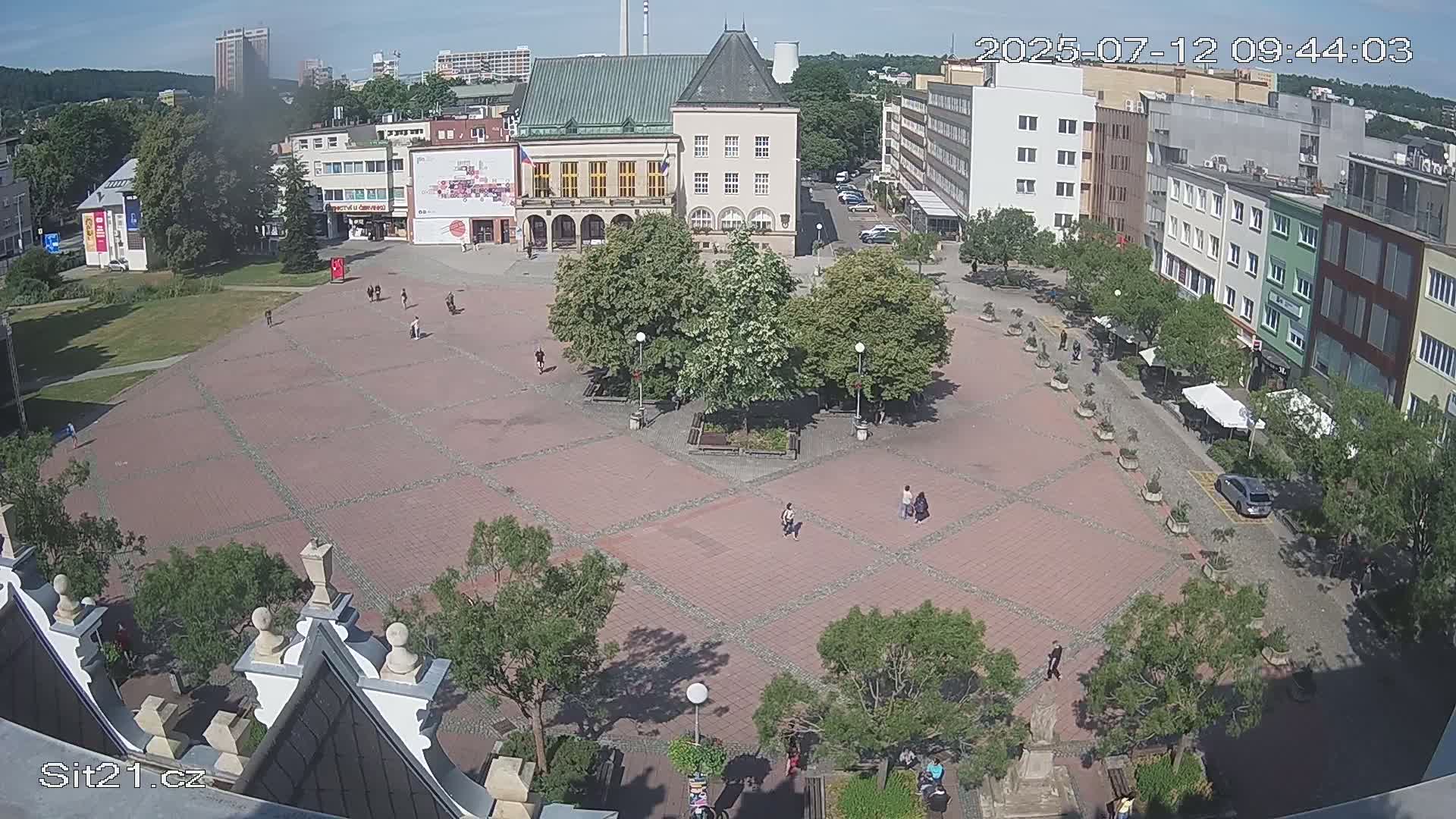 Zlin, Námestí Míru (Peace Square) Live Cam - Zlin 1, Zlin, Czechia