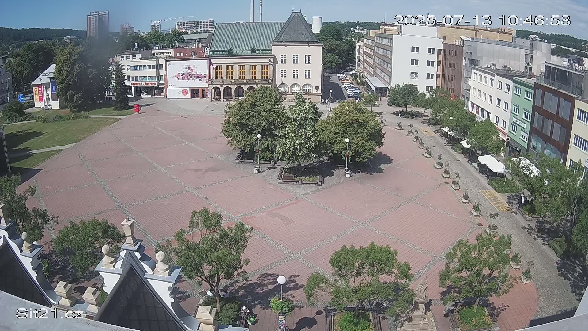 Zlin, Námestí Míru (Peace Square) Live Cam - Zlin 1, Zlin, Czechia
