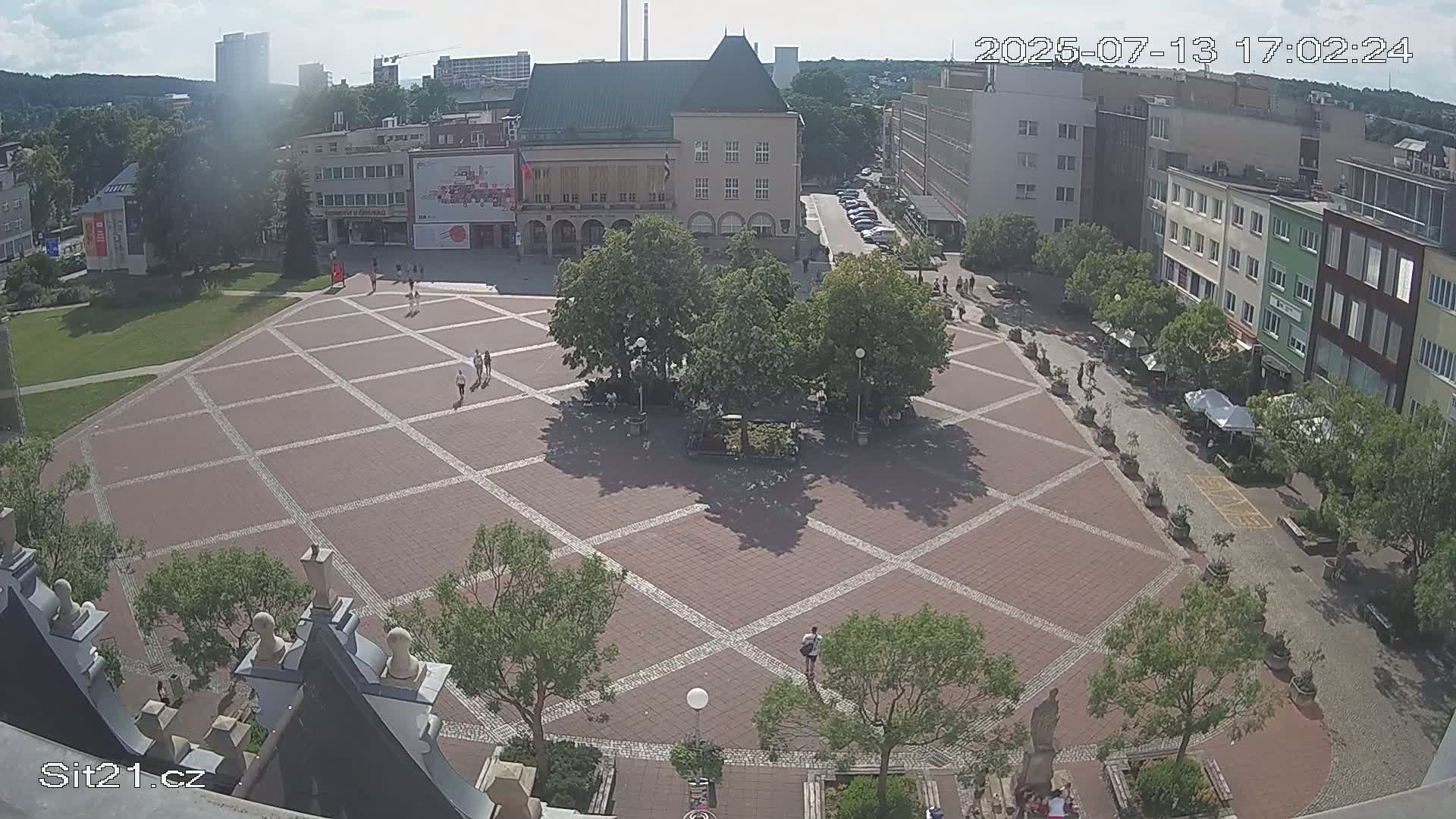 Zlin, Námestí Míru (Peace Square) Live Cam - Zlin 1, Zlin, Czechia