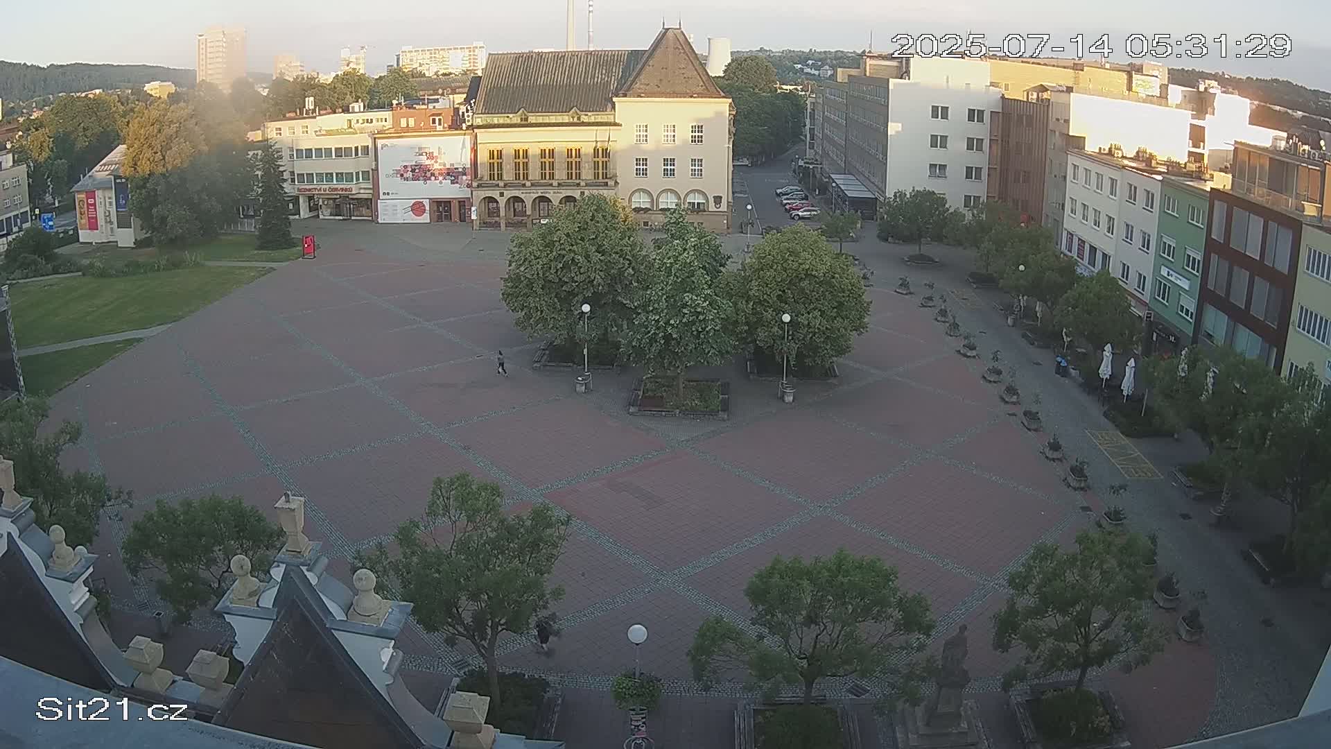 Zlin, Námestí Míru (Peace Square) Live Cam - Zlin 1, Zlin, Czechia