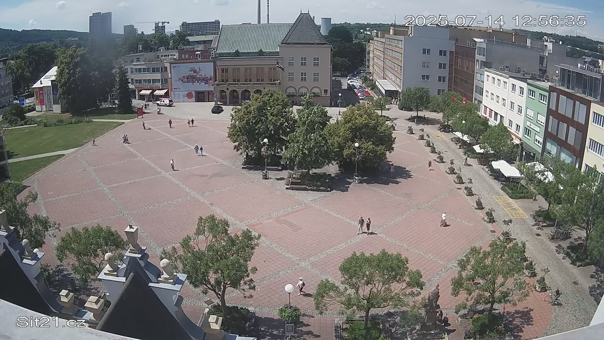 Zlin, Námestí Míru (Peace Square) Live Cam - Zlin 1, Zlin, Czechia