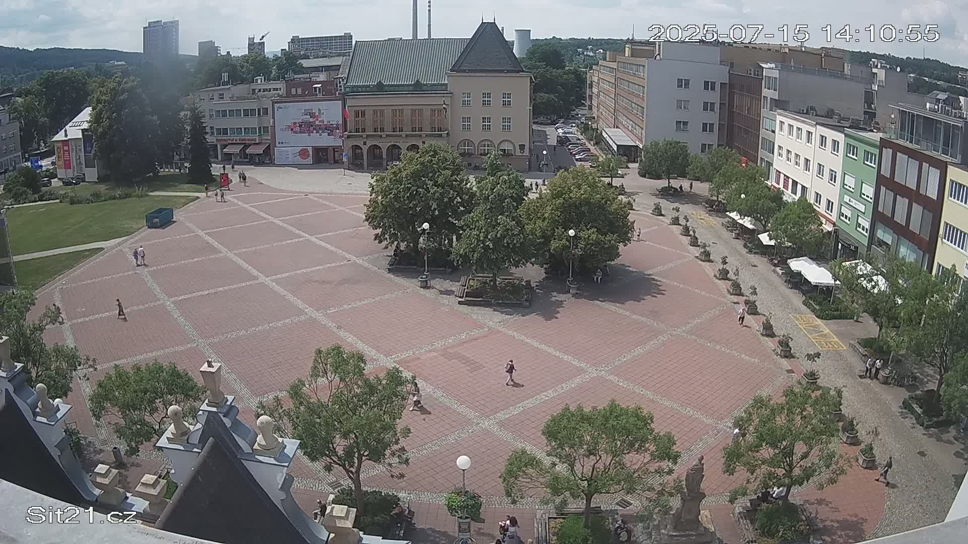 Zlin, Námestí Míru (Peace Square) Live Cam - Zlin 1, Zlin, Czechia