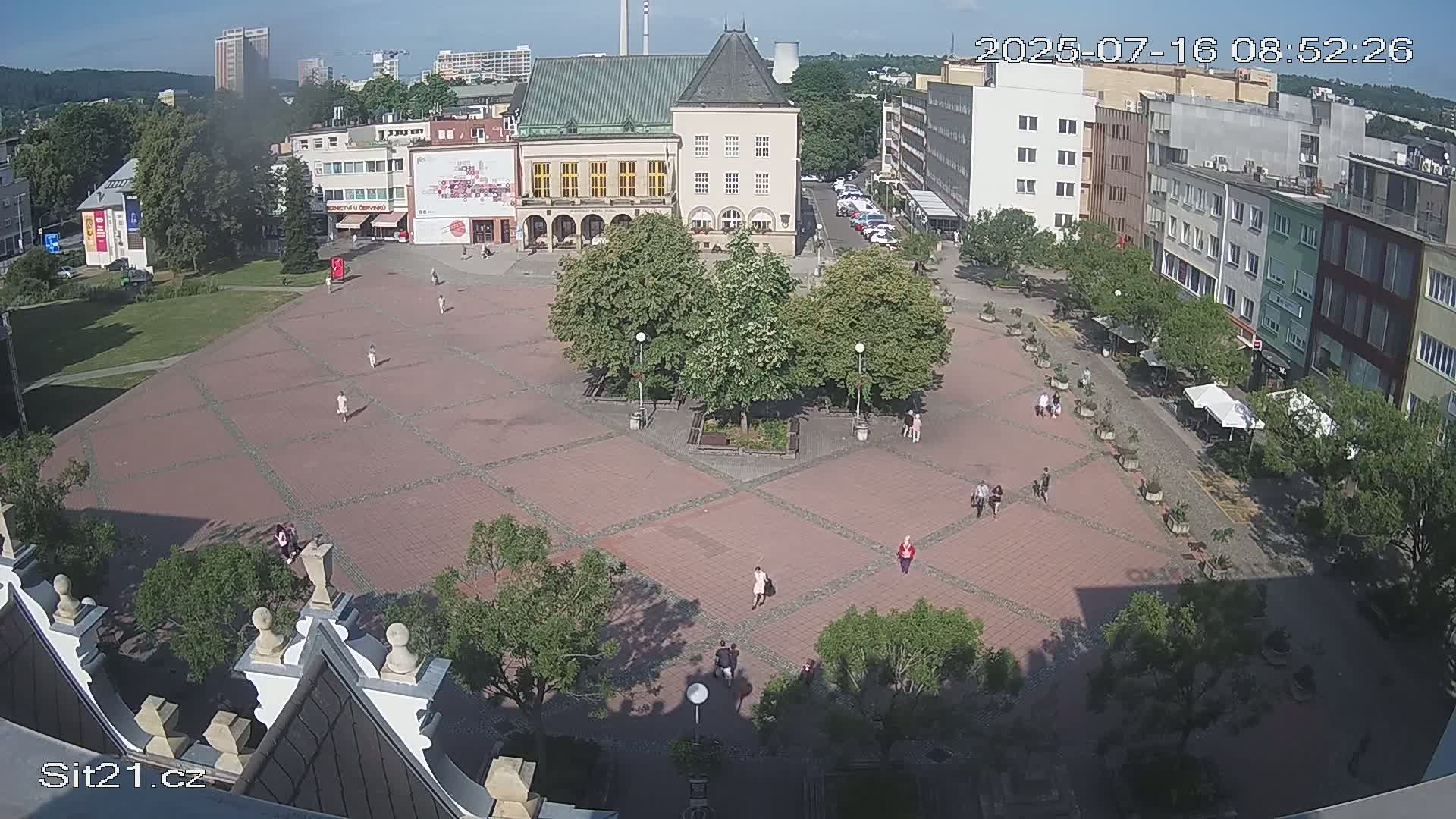 Zlin, Námestí Míru (Peace Square) Live Cam - Zlin 1, Zlin, Czechia