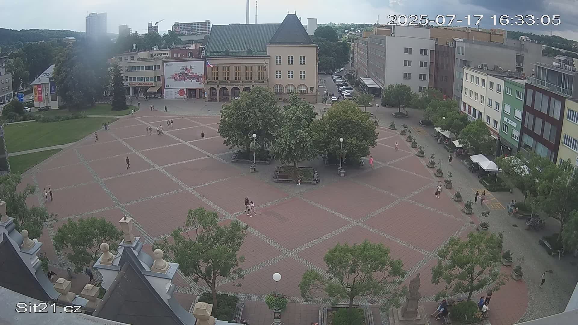 Zlin, Námestí Míru (Peace Square) Live Cam - Zlin 1, Zlin, Czechia