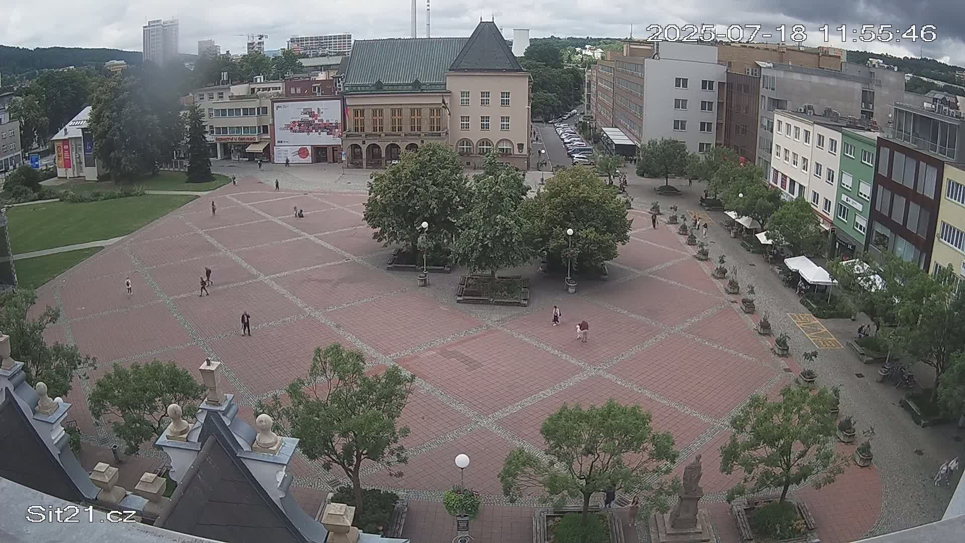 Zlin, Námestí Míru (Peace Square) Live Cam - Zlin 1, Zlin, Czechia