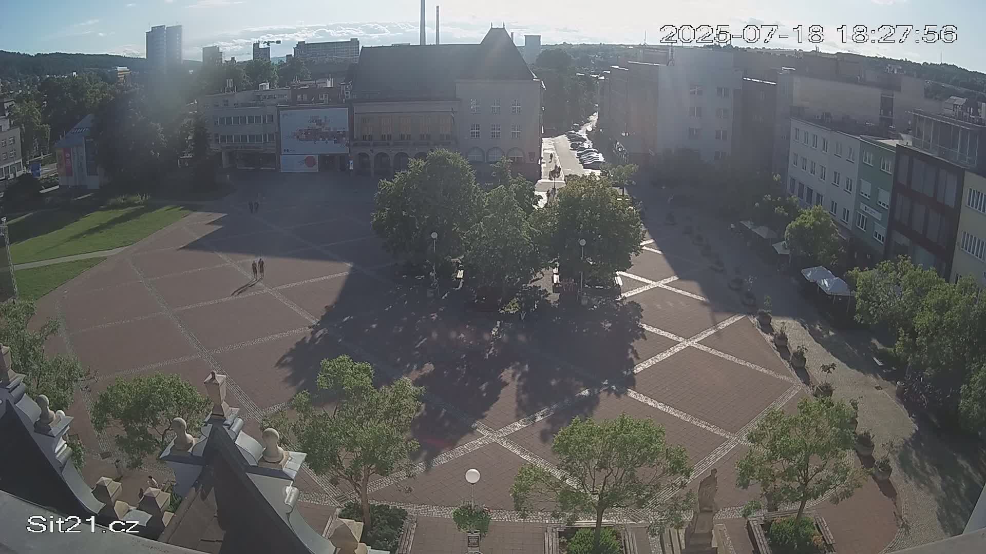 Zlin, Námestí Míru (Peace Square) Live Cam - Zlin 1, Zlin, Czechia