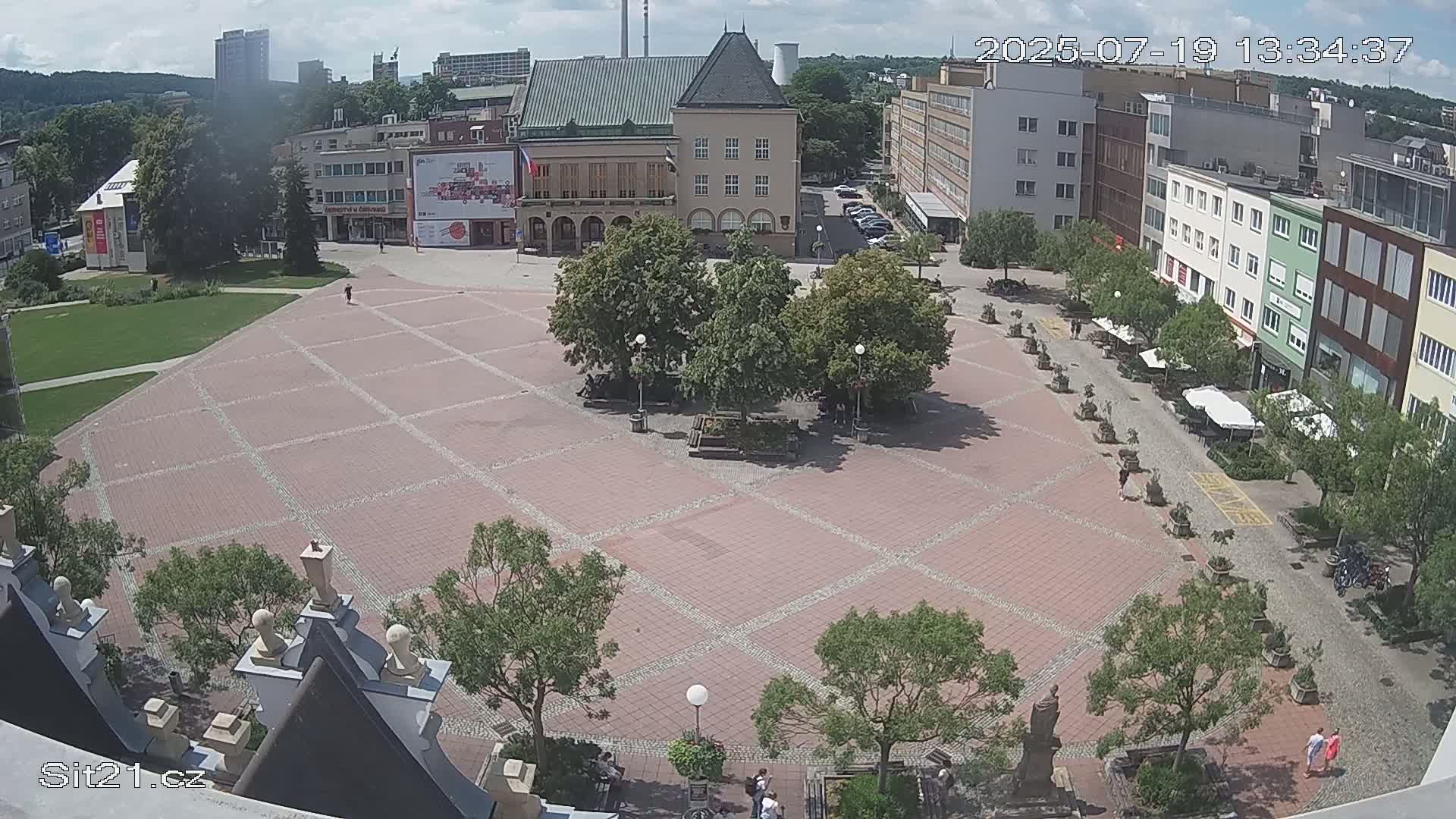 Zlin, Námestí Míru (Peace Square) Live Cam - Zlin 1, Zlin, Czechia