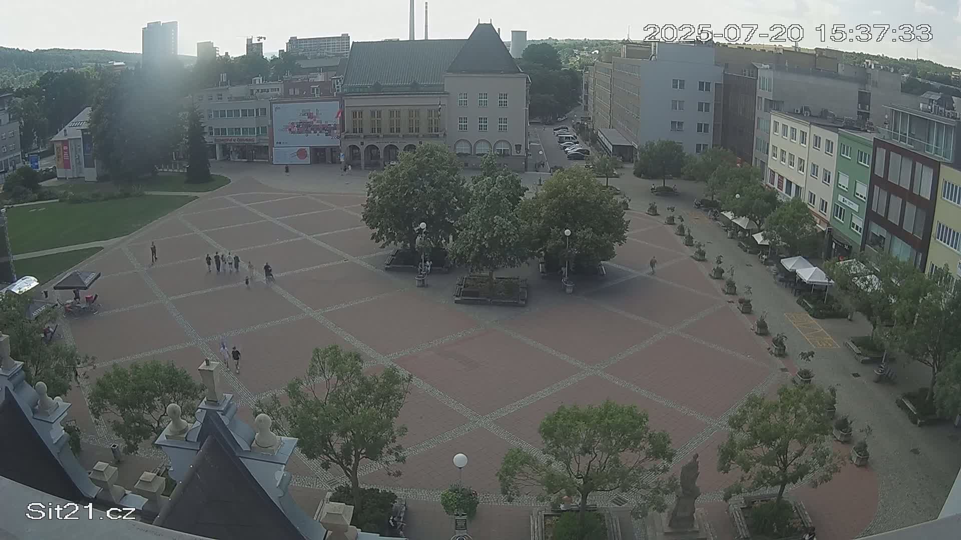 Zlin, Námestí Míru (Peace Square) Live Cam - Zlin 1, Zlin, Czechia