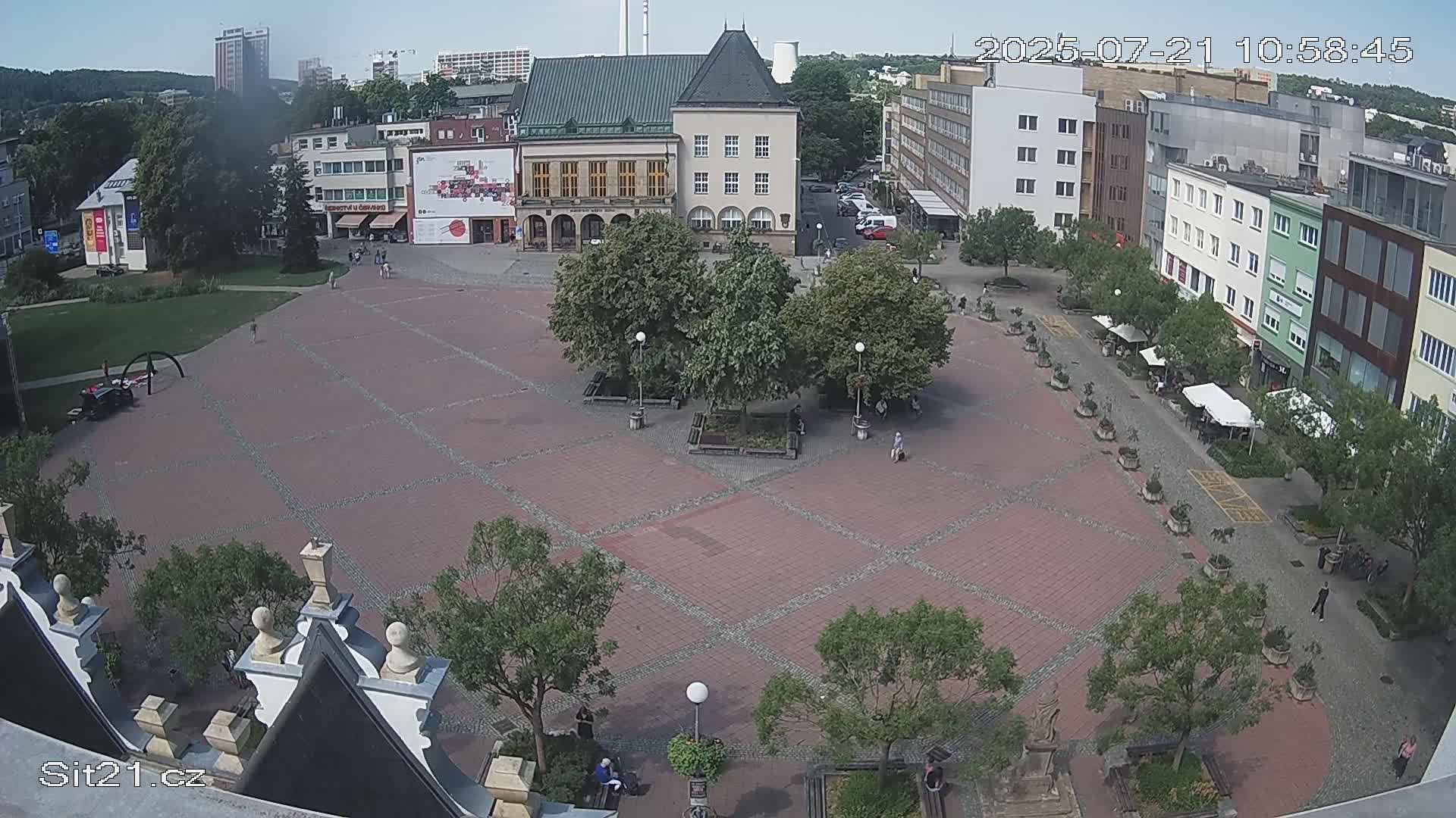 Zlin, Námestí Míru (Peace Square) Live Cam - Zlin 1, Zlin, Czechia