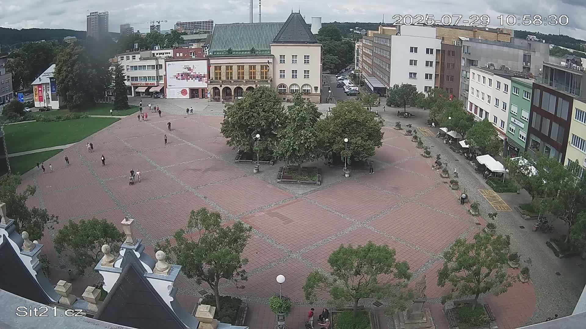 Zlin, Námestí Míru (Peace Square) Live Cam - Zlin 1, Zlin, Czechia