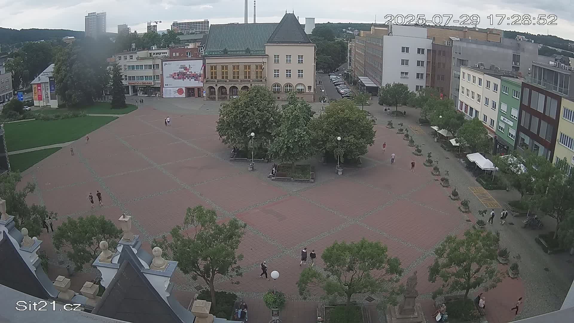 Zlin, Námestí Míru (Peace Square) Live Cam - Zlin 1, Zlin, Czechia