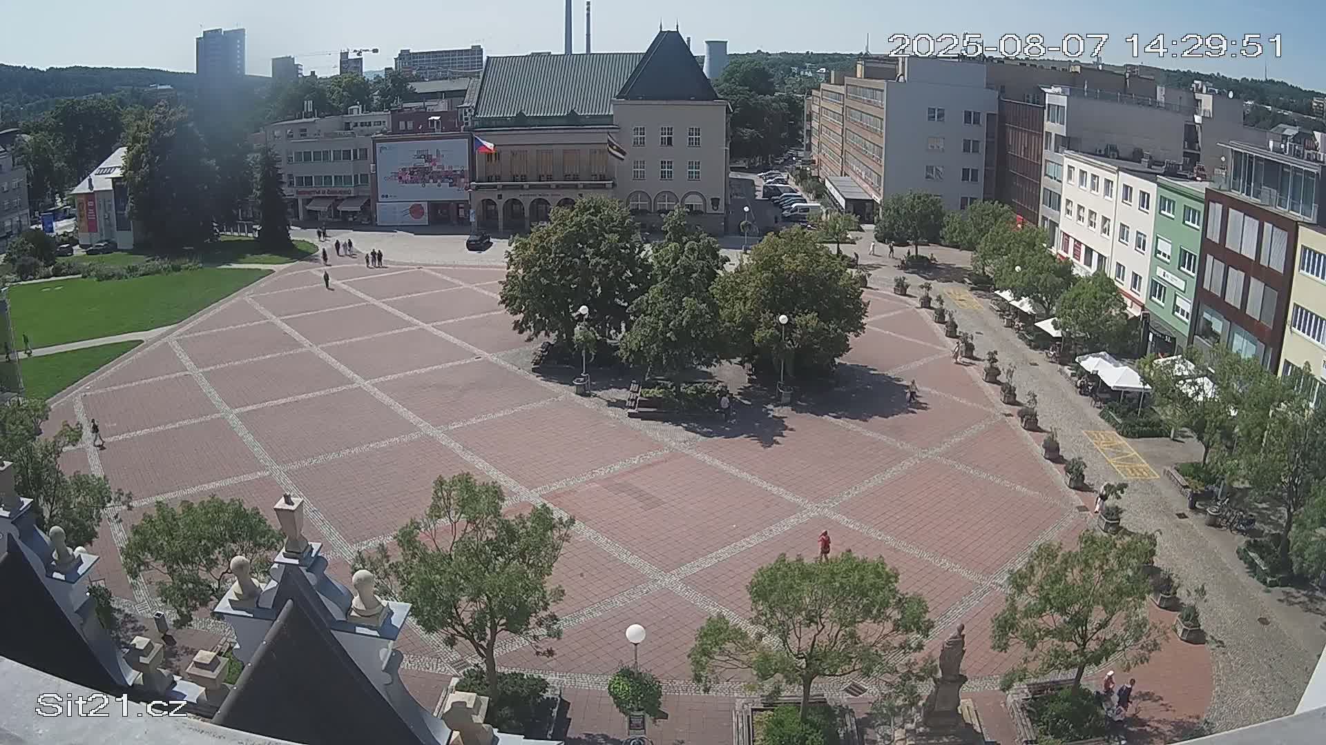Zlin, Námestí Míru (Peace Square) Live Cam - Zlin 1, Zlin, Czechia