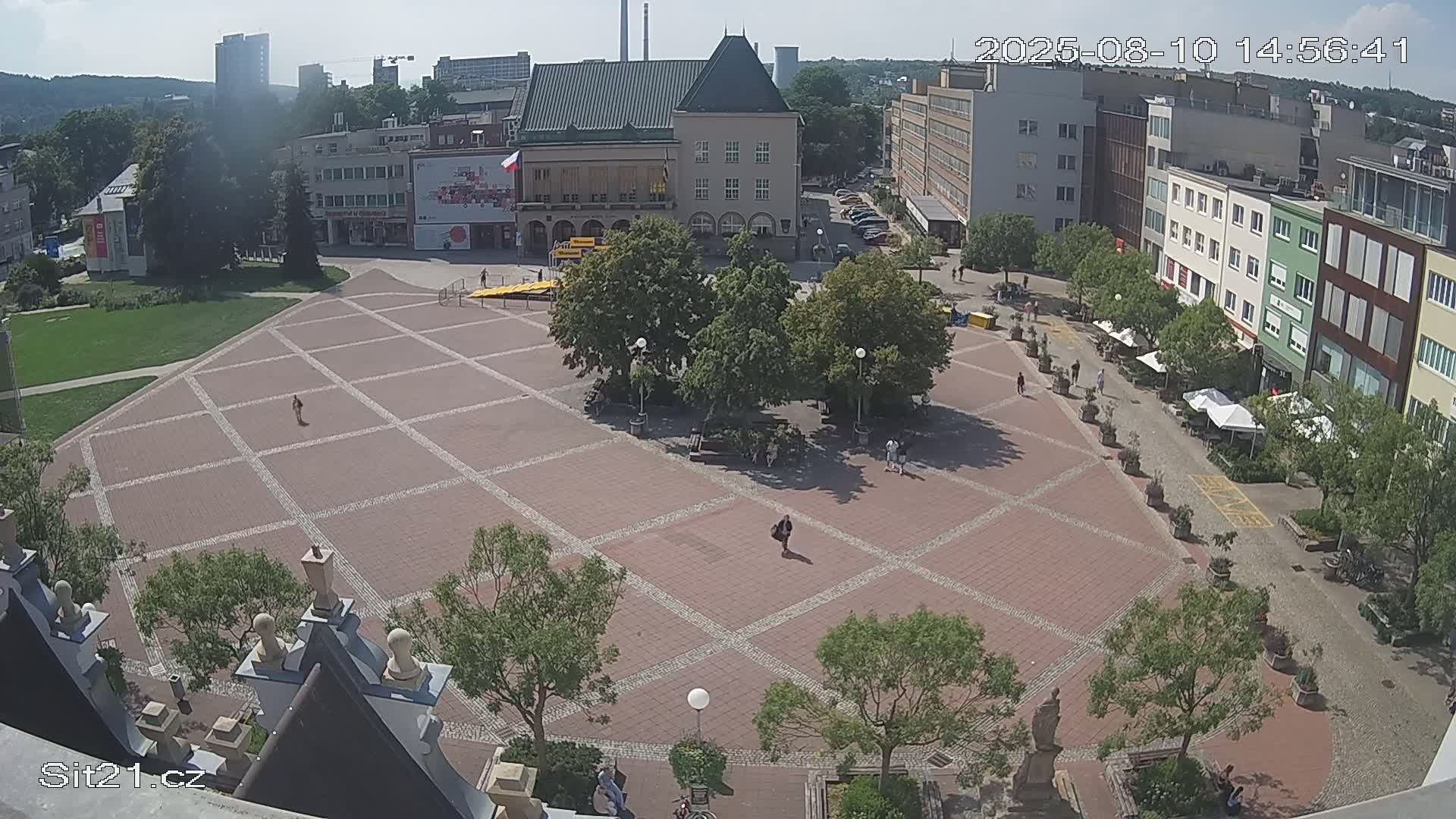 Zlin, Námestí Míru (Peace Square) Live Cam - Zlin 1, Zlin, Czechia