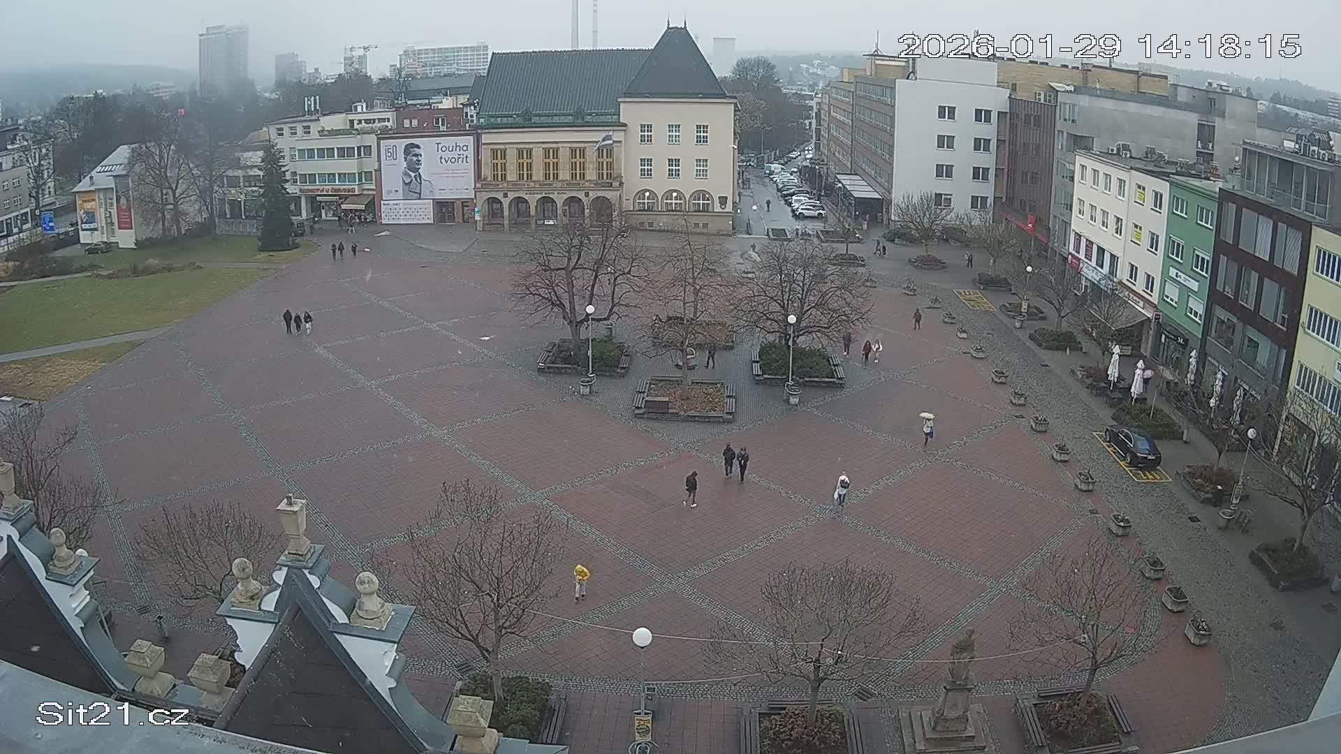 Zlin, Námestí Míru (Peace Square) Live Cam - Zlin 1, Zlin, Czechia