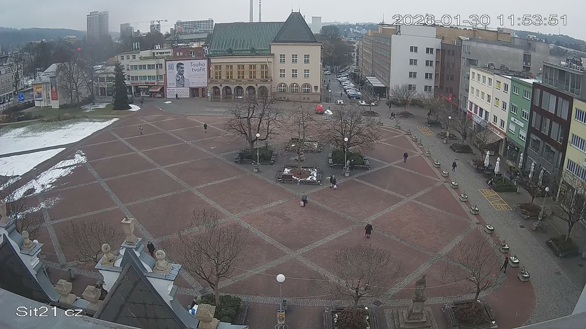 Zlin, Námestí Míru (Peace Square) Live Cam - Zlin 1, Zlin, Czechia