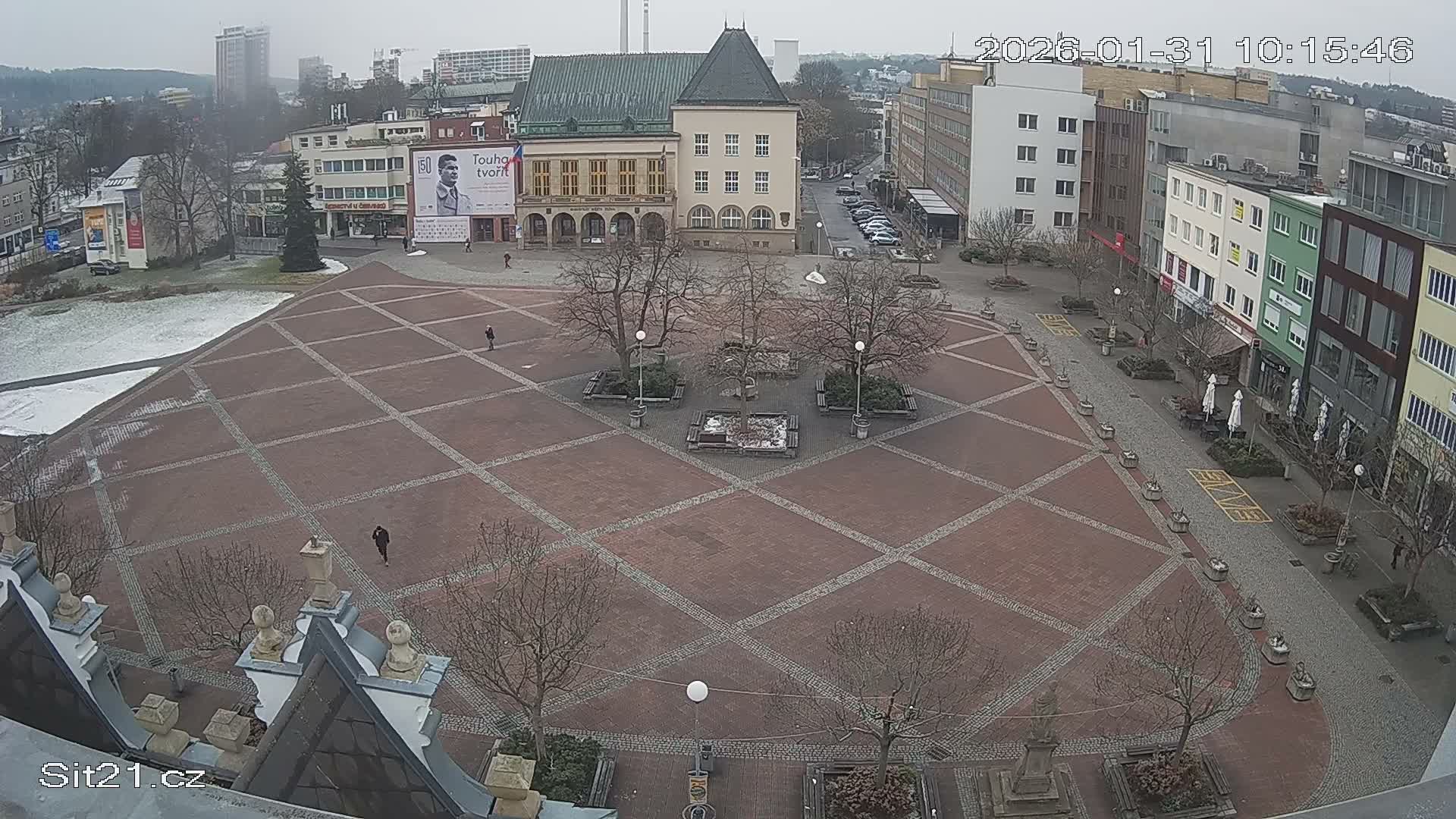 Zlin, Námestí Míru (Peace Square) Live Cam - Zlin 1, Zlin, Czechia