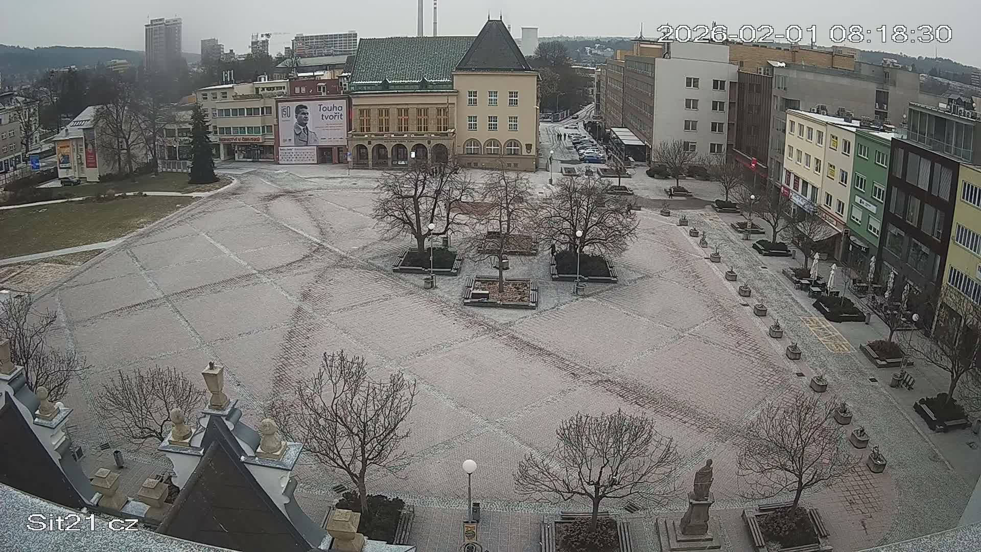 Zlin, Námestí Míru (Peace Square) Live Cam - Zlin 1, Zlin, Czechia