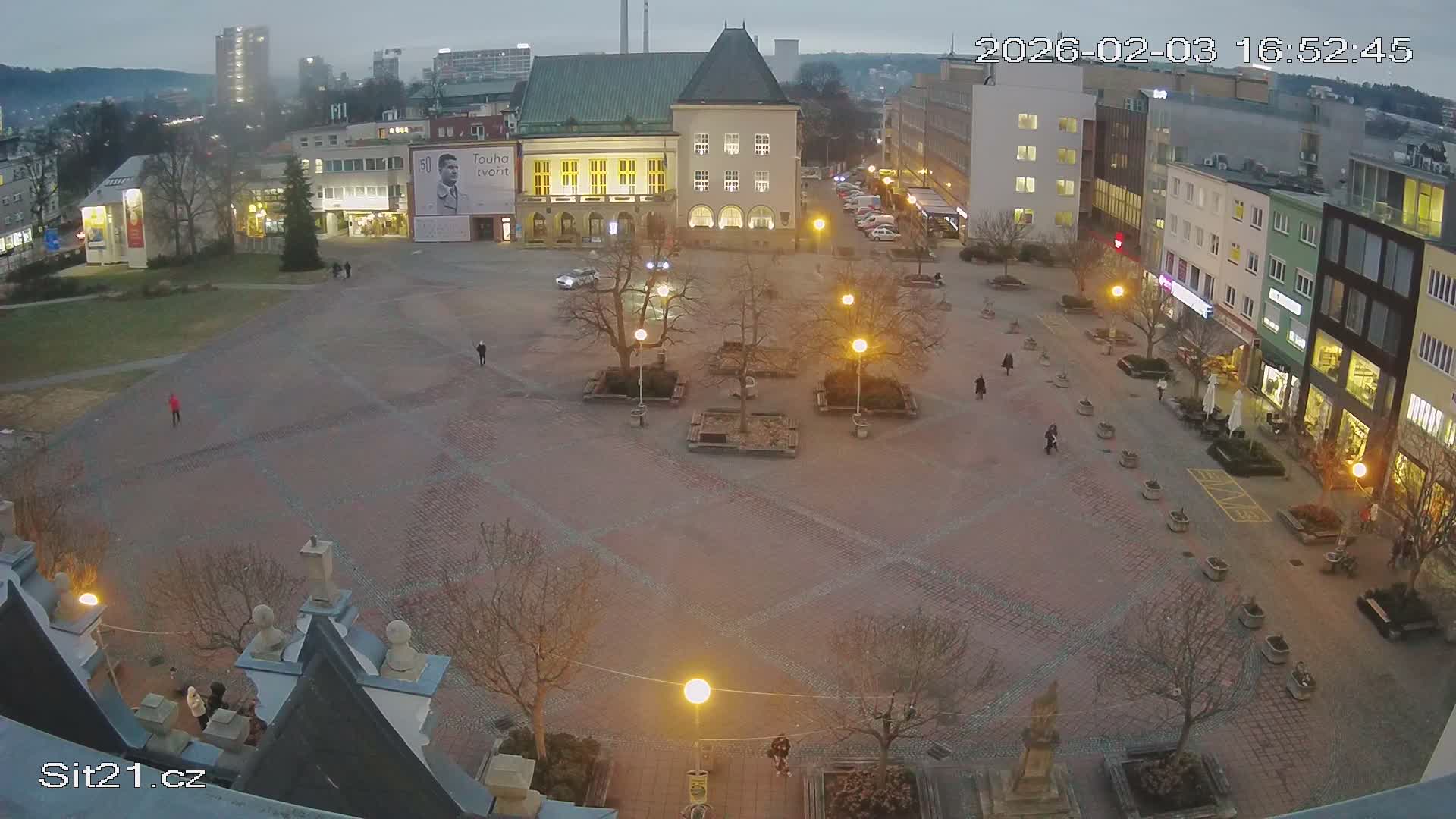 Zlin, Námestí Míru (Peace Square) Live Cam - Zlin 1, Zlin, Czechia