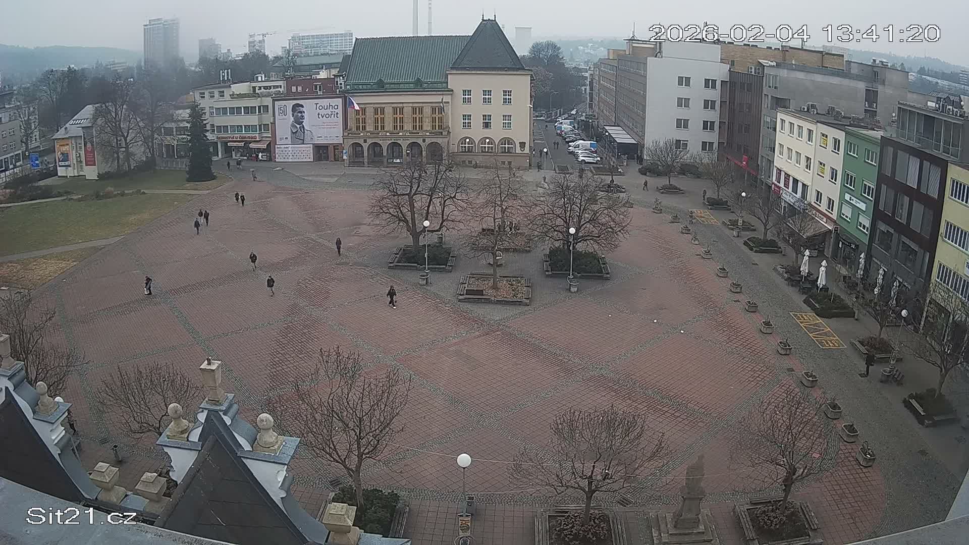 Zlin, Námestí Míru (Peace Square) Live Cam - Zlin 1, Zlin, Czechia