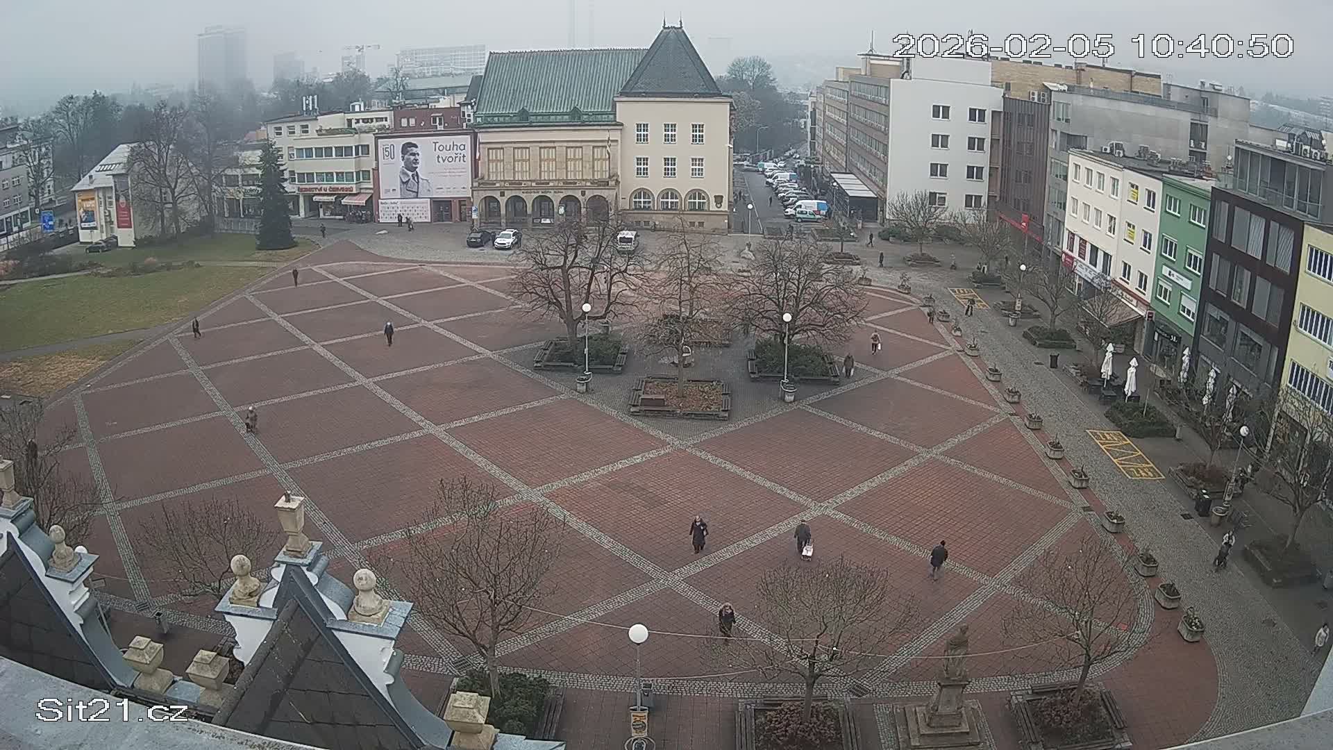 Zlin, Námestí Míru (Peace Square) Live Cam - Zlin 1, Zlin, Czechia