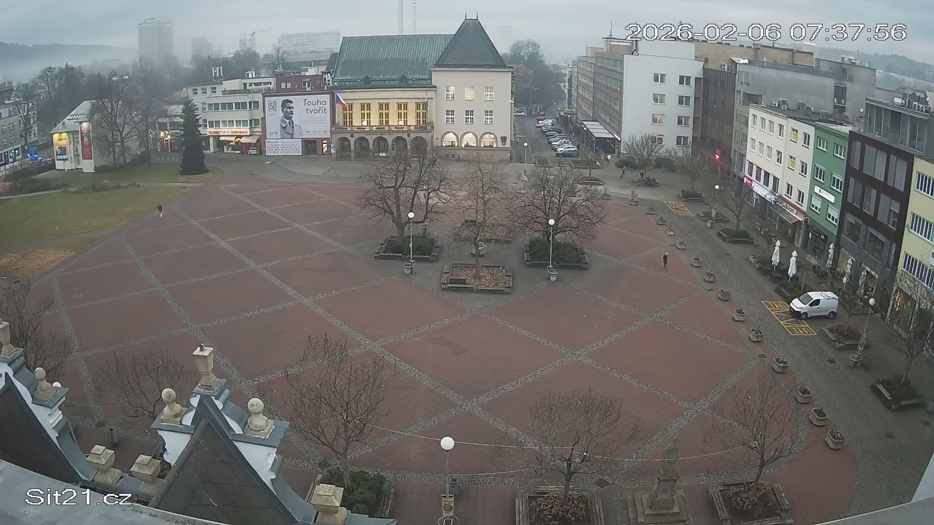 Zlin, Námestí Míru (Peace Square) Live Cam - Zlin 1, Zlin, Czechia