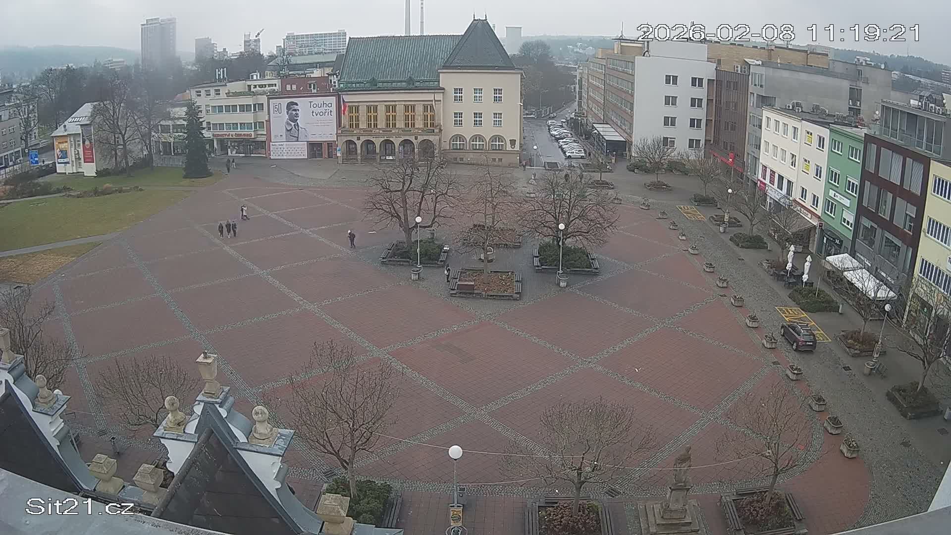 Zlin, Námestí Míru (Peace Square) Live Cam - Zlin 1, Zlin, Czechia