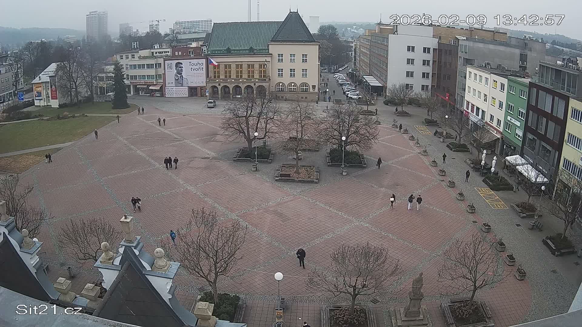 Zlin, Námestí Míru (Peace Square) Live Cam - Zlin 1, Zlin, Czechia