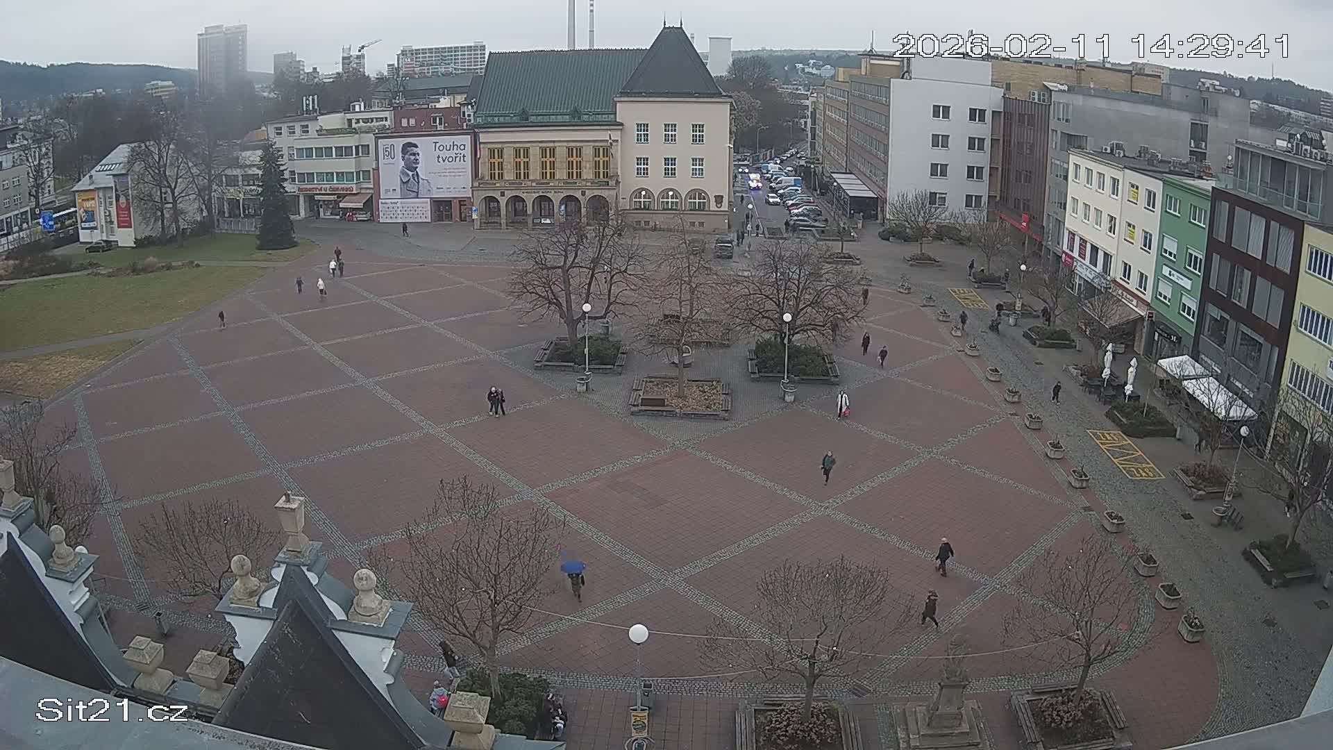 Zlin, Námestí Míru (Peace Square) Live Cam - Zlin 1, Zlin, Czechia