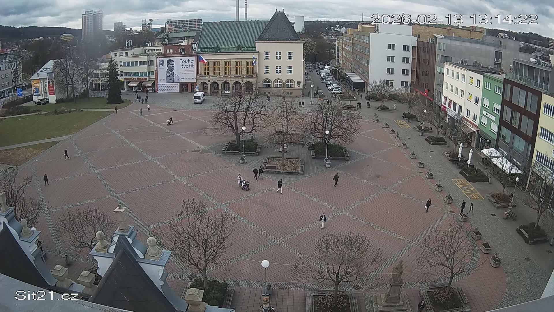 Zlin, Námestí Míru (Peace Square) Live Cam - Zlin 1, Zlin, Czechia